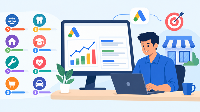 Learn the average cost per click for Google Ads by industry and see how small...