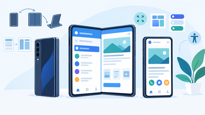 Learn how to design responsive app layouts for foldable devices with adaptive navigation, accessible interfaces,...