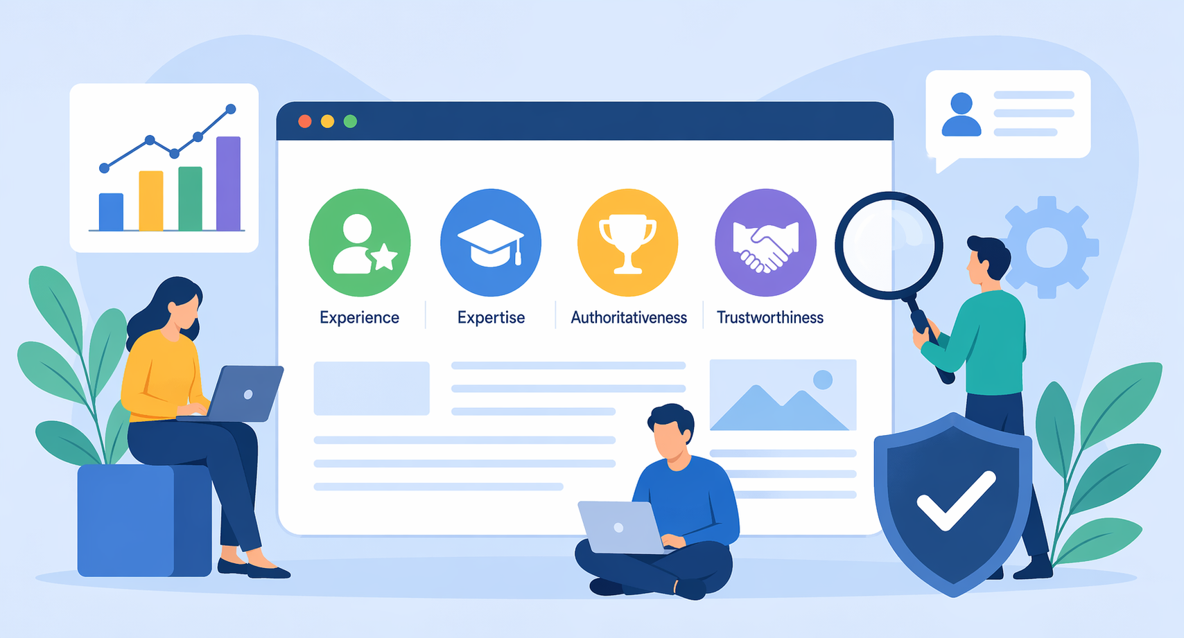 Learn what E-E-A-T in SEO means and how it impacts rankings, trust, and visibility. A...