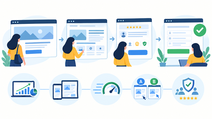Learn practical ways to improve website conversion rate through better CTAs, landing pages, speed, forms,...