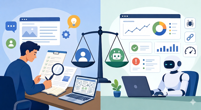 Learn the real difference between manual SEO audits and automated tools, and discover why most...