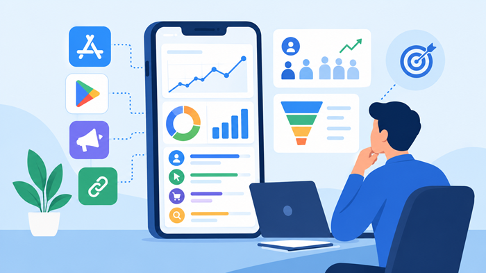 Learn how to measure mobile apps traffic with the right agency using analytics, attribution, engagement,...
