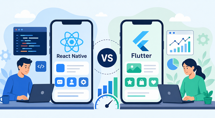 Compare React Native vs Flutter performance, speed, scalability, UI, and development costs to choose the...