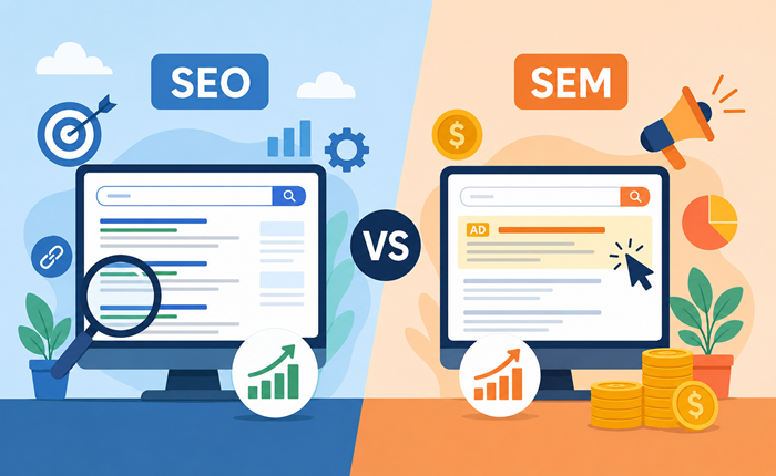 Learn the difference between SEO and SEM, how each works, their benefits, costs, and when...